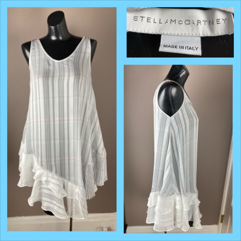 Stella McCartney Sheer Silk Tank Dress